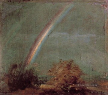 Paisajes Painting - Paisaje con un doble arco iris Romántico John Constable
